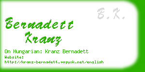 bernadett kranz business card